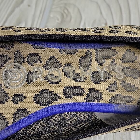 Rothy's Knit Leopard Print Flats Womens Size 5 - Picture 11 of 13